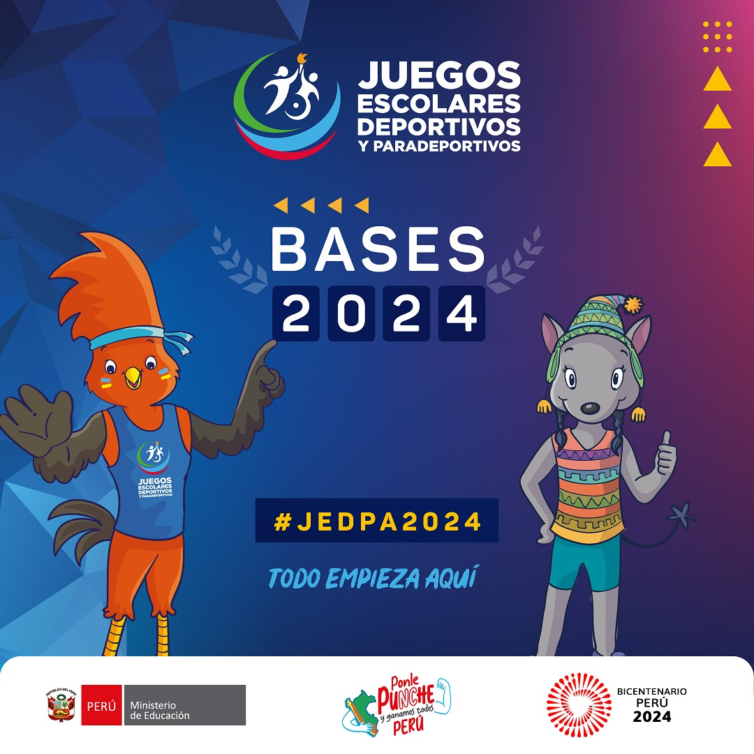 BASES DE LOS JUEGOS ESCOLARES DEPORTIVOS Y PARADEPORTIVOS 2024